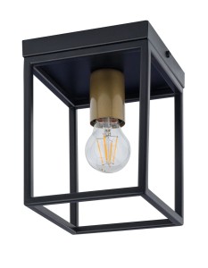 Lampa sufitowa loftowa/plafon VIGO 1 czarny/złoty
