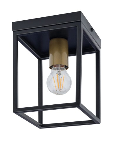 Lampa sufitowa loftowa/plafon VIGO 1 czarny/złoty