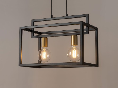 VIGO 2 czarny/złoty lampa wisząca