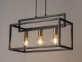VIGO 3 czarny/złoty lampa wisząca
