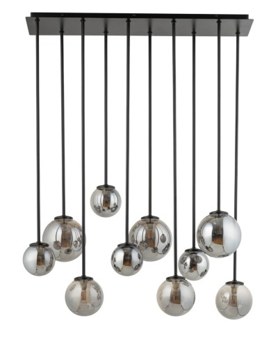 Lampa wisząca Tulia 10 długi szary