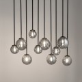 Lampa wisząca Tulia 10 długi szary