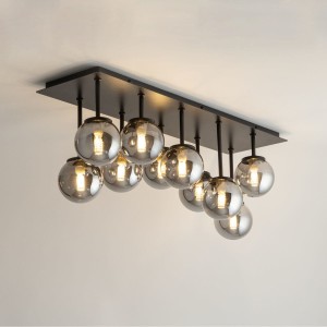 Lampa sufitowa Tulia 10 krótki szary