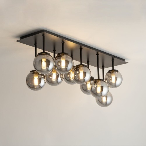 Lampa sufitowa Tulia 10 krótki szary