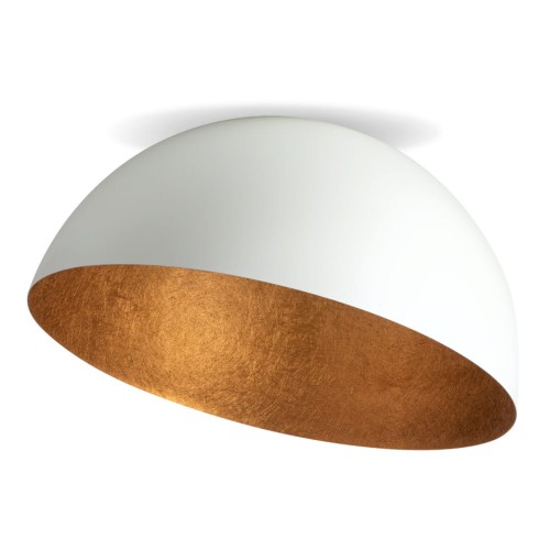 Sfera 35 plafon biały/miedziany
