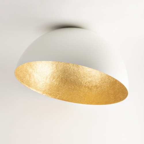 Sfera 70 plafon biały/złoty
