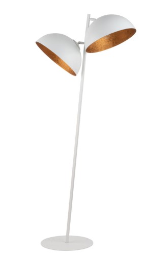 Sfera lampa podłogowa biały/miedziany