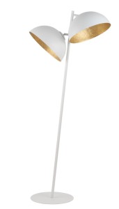 Sfera lampa podłogowa biały/złoty