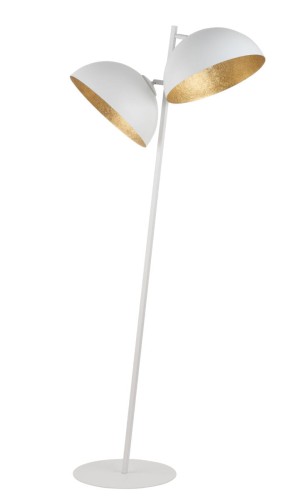 Sfera lampa podłogowa biały/złoty