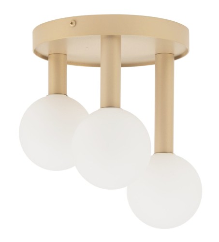 Perla 3 plafon złoty beż