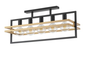 MERCI 5 plafon czarny złoty