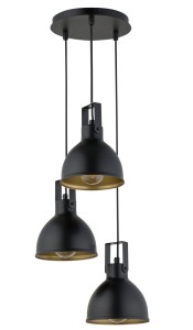 MARS 3 lampa wisząca koło czarny/złoty