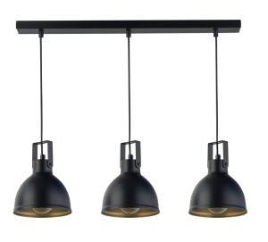 MARS 3 lampa wisząca prosty czarny/złoty