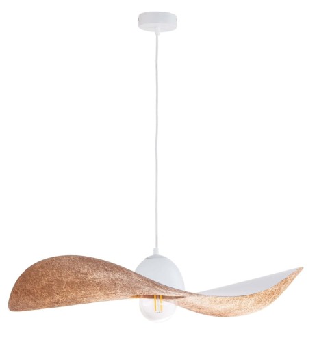 Lampa wisząca kompozytowa Kapello L biały/miedź 76cm