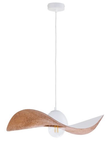 Lampa wisząca kompozytowa Kapello M biały/miedź 55cm