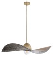 Lampa wisząca kompozytowa Kapello L złoty/czarny nakrapiany 76cm