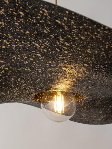 Lampa wisząca kompozytowa Kapello M złoty/czarny nakrapiany 55cm