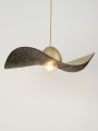 Lampa wisząca kompozytowa Kapello M złoty/czarny nakrapiany 55cm