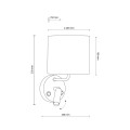 RICHI WHITE /SILVER KINKIET 2 E27 + G9