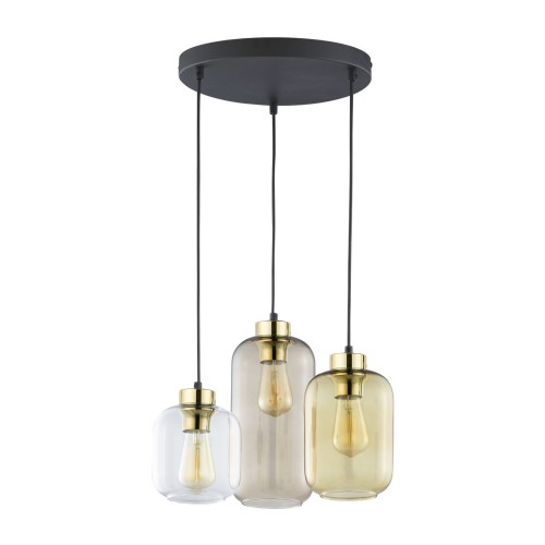 MARCO BROWN LAMPA WISZĄCA 3 PŁ KOŁO