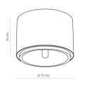 MORIS BLACK LAMPA SUFITOWA 1 PŁ