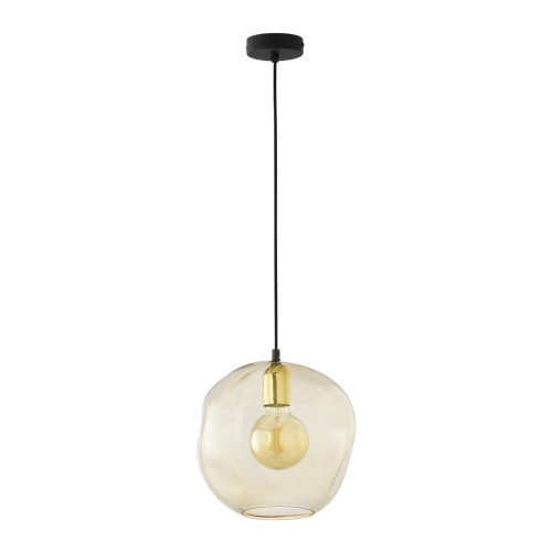 Lampa wisząca 1-punktowa SOL AMBER złoty/bursztynowy