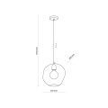 Lampa wisząca 1-punktowa SOL GRAPHITE czarny/grafitowy