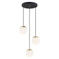 Lampa plafon glamour czarno złota LIVIA 1417 ARGON