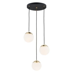 Lampa plafon glamour czarno złota LIVIA 1417 ARGON