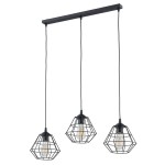 DIAMOND NEW BLACK LAMPA WISZĄCA 3  LISTWA