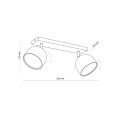 ALTEA BLACK LAMPA SUFITOWA 2 + ŻARÓWKI