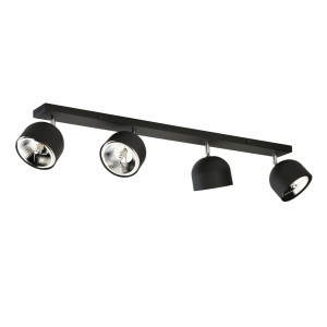 ALTEA BLACK LAMPA SUFITOWA 4 + ŻARÓWKI