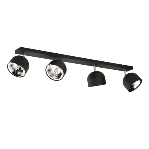 ALTEA BLACK LAMPA SUFITOWA 4 + ŻARÓWKI