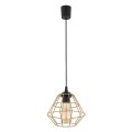 Lampa wisząca 1-punktowa nowoczesna/loftowa DIAMOND NEW BLACK/GOLD M
