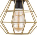Lampa wisząca 1-punktowa nowoczesna/loftowa DIAMOND NEW BLACK/GOLD M