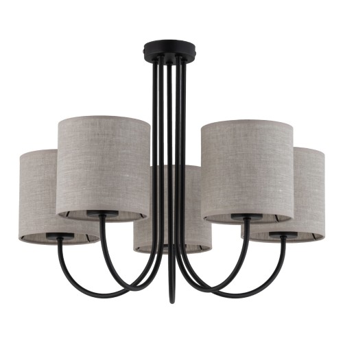 Lampa sufitowa z abażurami 5-punktowa TORENS NATURE/beżowy