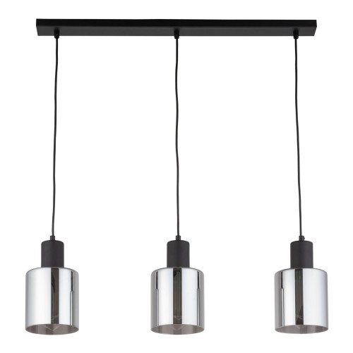 Lampa wisząca 3-punktowa nowoczesna SIERRA BLACK/GRAFIT LISTWA