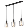 Lampa wisząca 3-punktowa nowoczesna SIERRA BLACK/GRAFIT LISTWA
