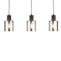 Lampa wisząca 3-punktowa nowoczesna SIERRA BLACK/GRAFIT LISTWA