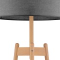 Lampa podłogowa z abażurem PEREZ GRAY sosna/szary
