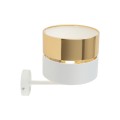 HILTON WHITE/GOLD KINKIET 1
