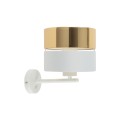HILTON WHITE/GOLD KINKIET 1