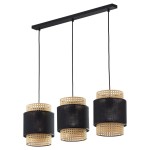 Lampa wisząca 3-punktowa BOHO NEW BLACK LISTWA 