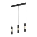 VIVIEN BLACK/GOLD LAMPA WISZĄCA 3 LISTWA