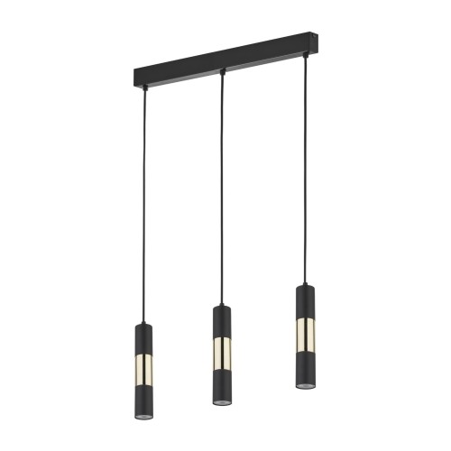 VIVIEN BLACK/GOLD LAMPA WISZĄCA 3 LISTWA