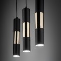 VIVIEN BLACK/GOLD LAMPA WISZĄCA 3 LISTWA
