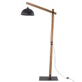 Lampa podłogowa 1-punktowa OSLO czarny/orzech