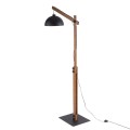 Lampa podłogowa 1-punktowa OSLO czarny/orzech