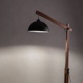 Lampa podłogowa 1-punktowa OSLO czarny/orzech