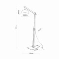 Lampa podłogowa 1-punktowa OSLO czarny/orzech